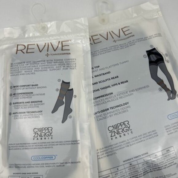 Tommie Copper Revive Black Sculpting Comfort 2XL Tights & Queen Sheer Knee Highs - Picture 5 of 11